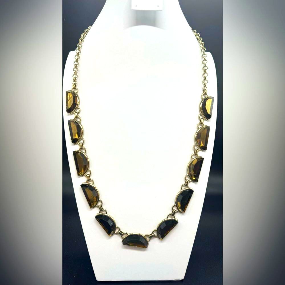 Coldwater Creek Crescent Gem Long Necklace 32-35IN NWT